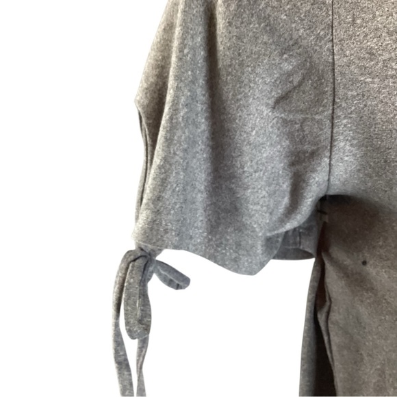 Plus Size, Gray Lace-Up Women's Top, Size 1X - Picture 5 of 6